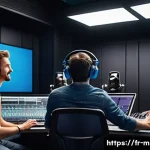 Home 18 미니특공대 애니메이션 더빙 배우 정보 - A vibrant animation studio scene showing a diverse group of professional voice actors recording in a...
